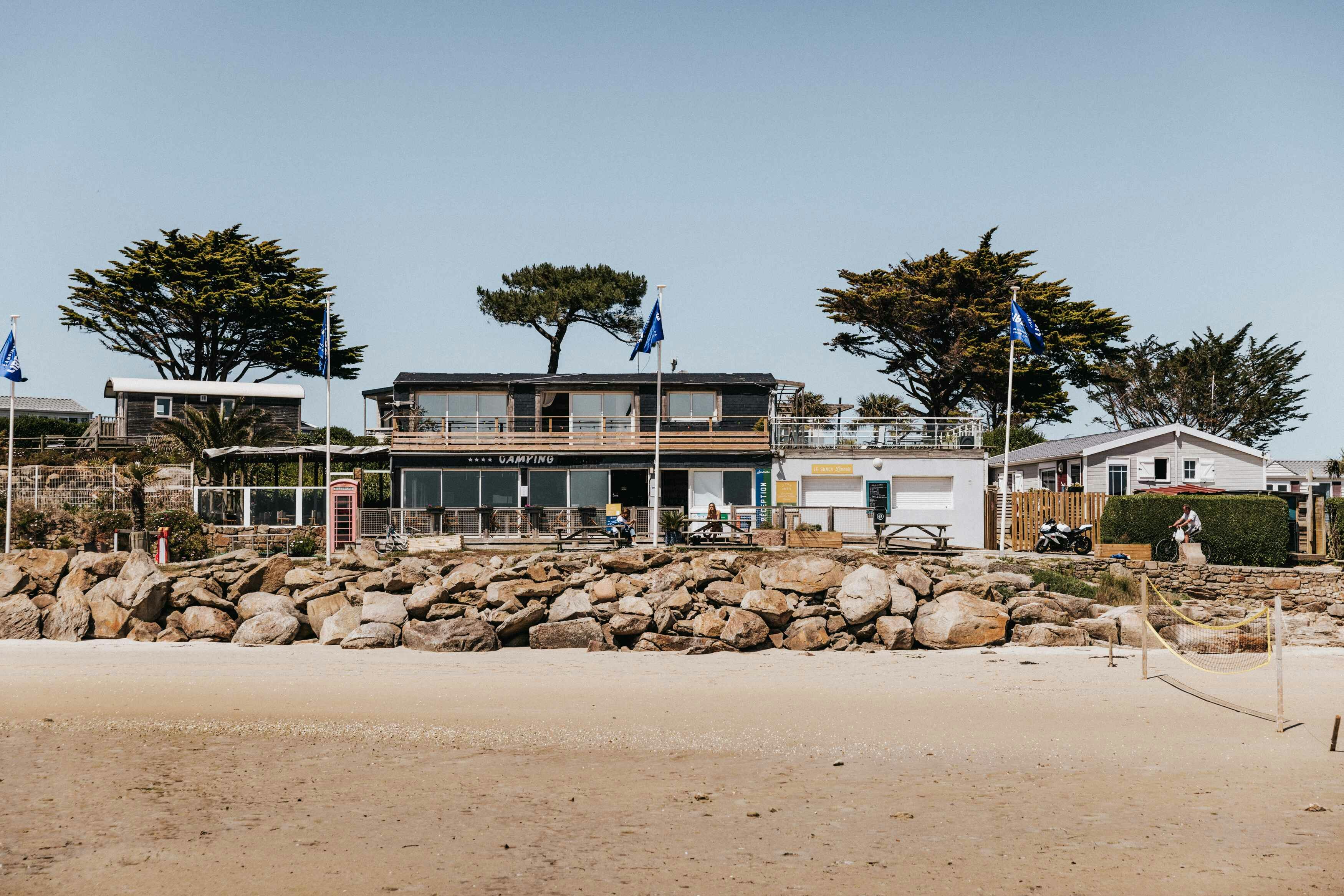 Camping Liberté Landrellec - Blick auf den Strand am Campingplatz