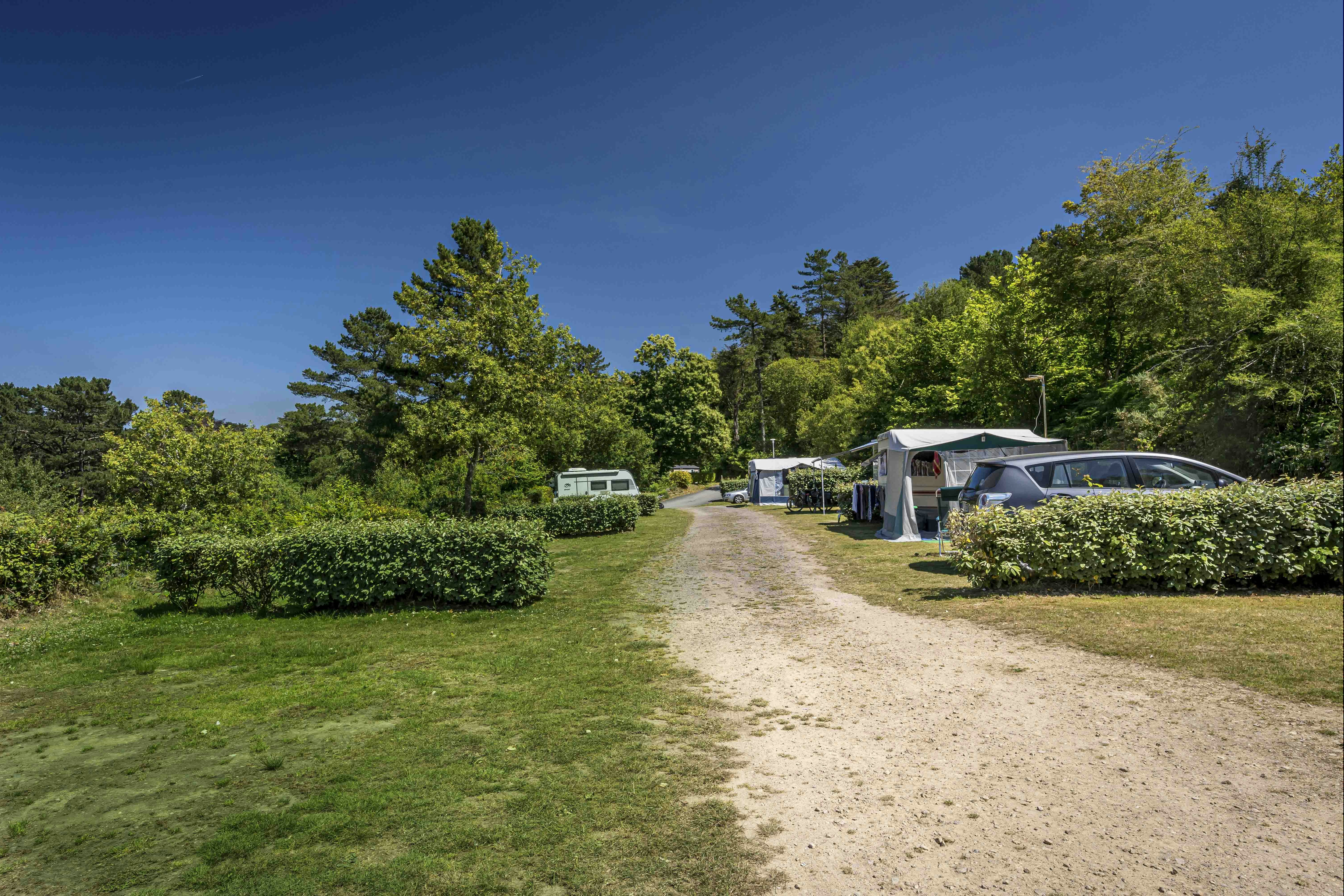 Camping Locronan - Standplätze im Grünen auf dem Campingplatz