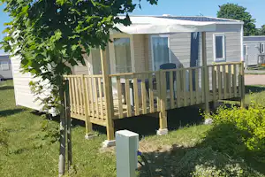 Camping Loire et Châteaux - Mobilheim mit überdachter Veranda