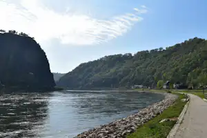 Camping Loreleyblick - Blick auf den Fluss am Campingplatz