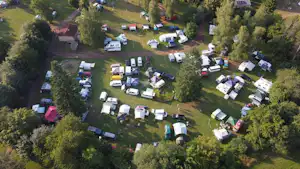 Camping Losheim am See - Stellplätze auf dem Campingplatz aus der Vogelperspektive