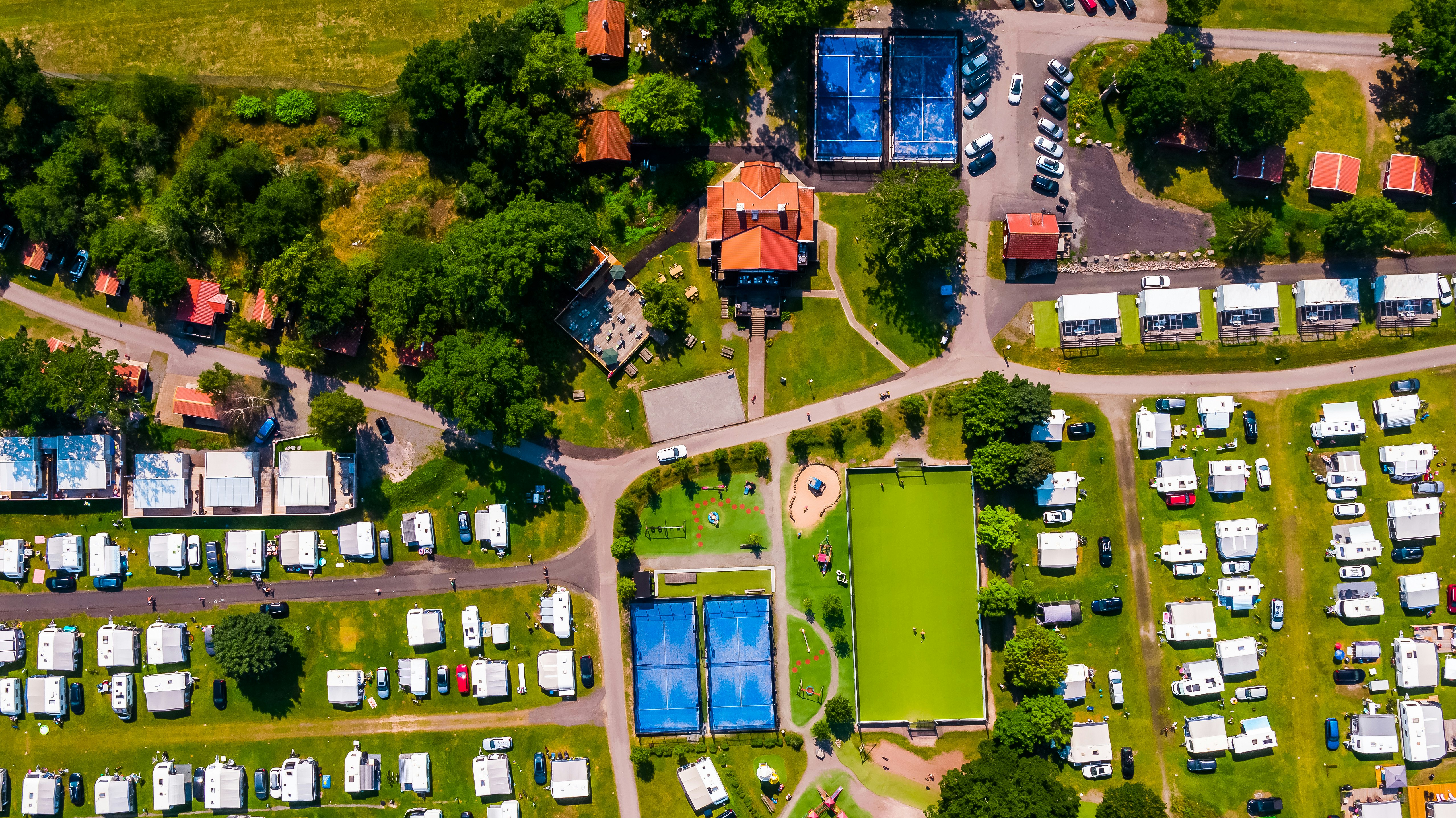 Västervik Resort - Blick auf den Campingplatz aus der Vogelperspektive