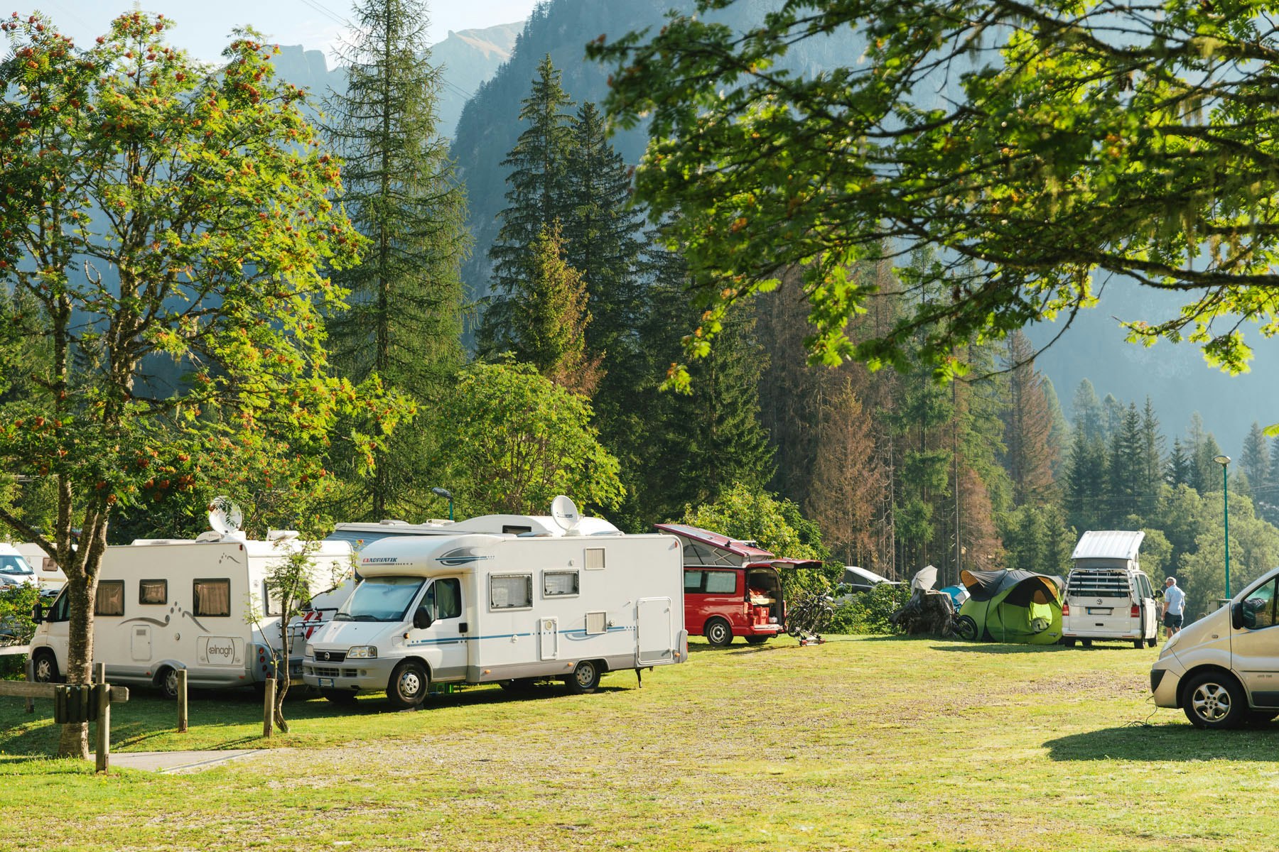 Camping Marmolada Malga Ciapela  Camping Malga Ciapela Marmolada - Standplätze auf dem Campingplatz