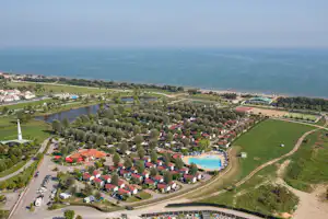 Camping Marelago - Campingplatz aus der Vogelperspektive