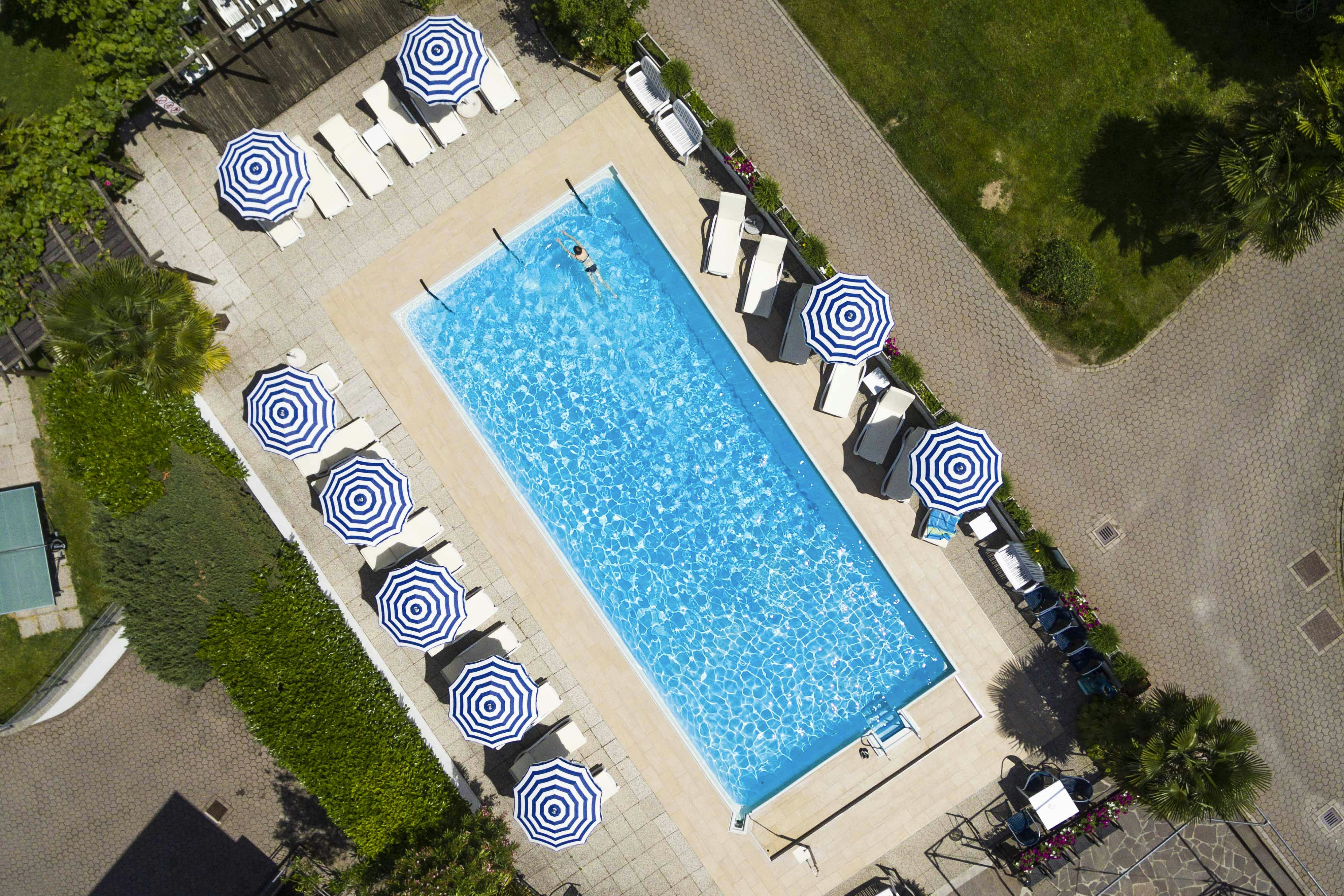 Camping Markushof  -  Pool aus der Vogelperspektive