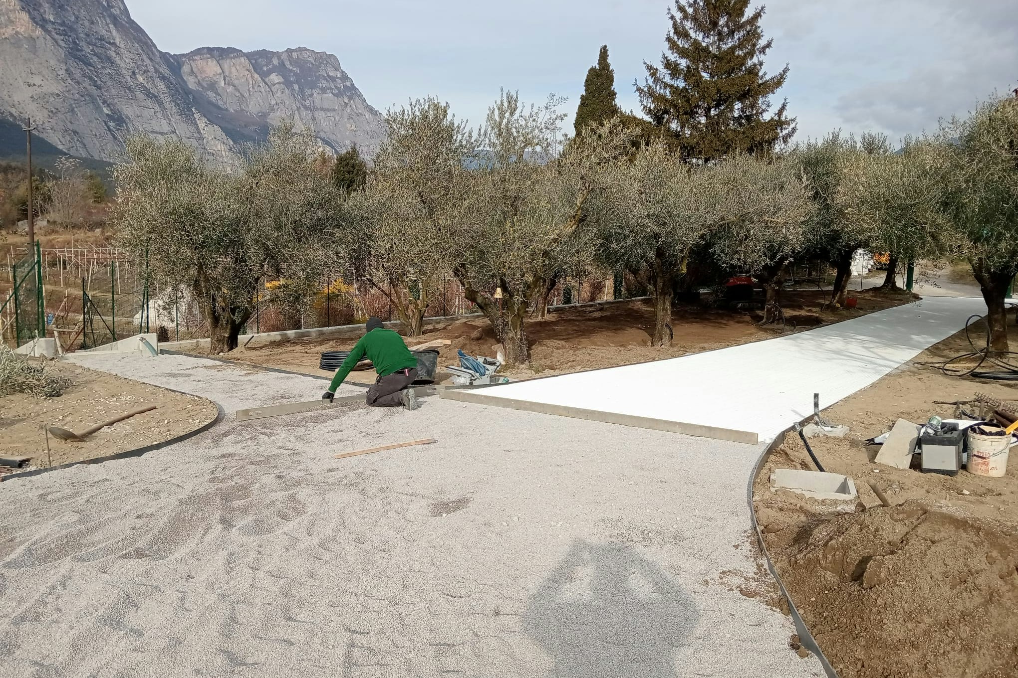 Camping Maso Trenti - Campingplatz im Aufbau