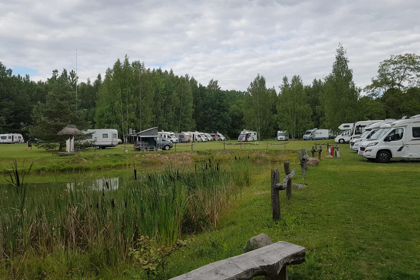 Camping Medaus Slėnis -  Campingbereich für  Wohnwagen im Schatten der Bäume