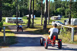 Camping Åminne Fritid - Standplätze abgegrenzt durch kleine Hecken