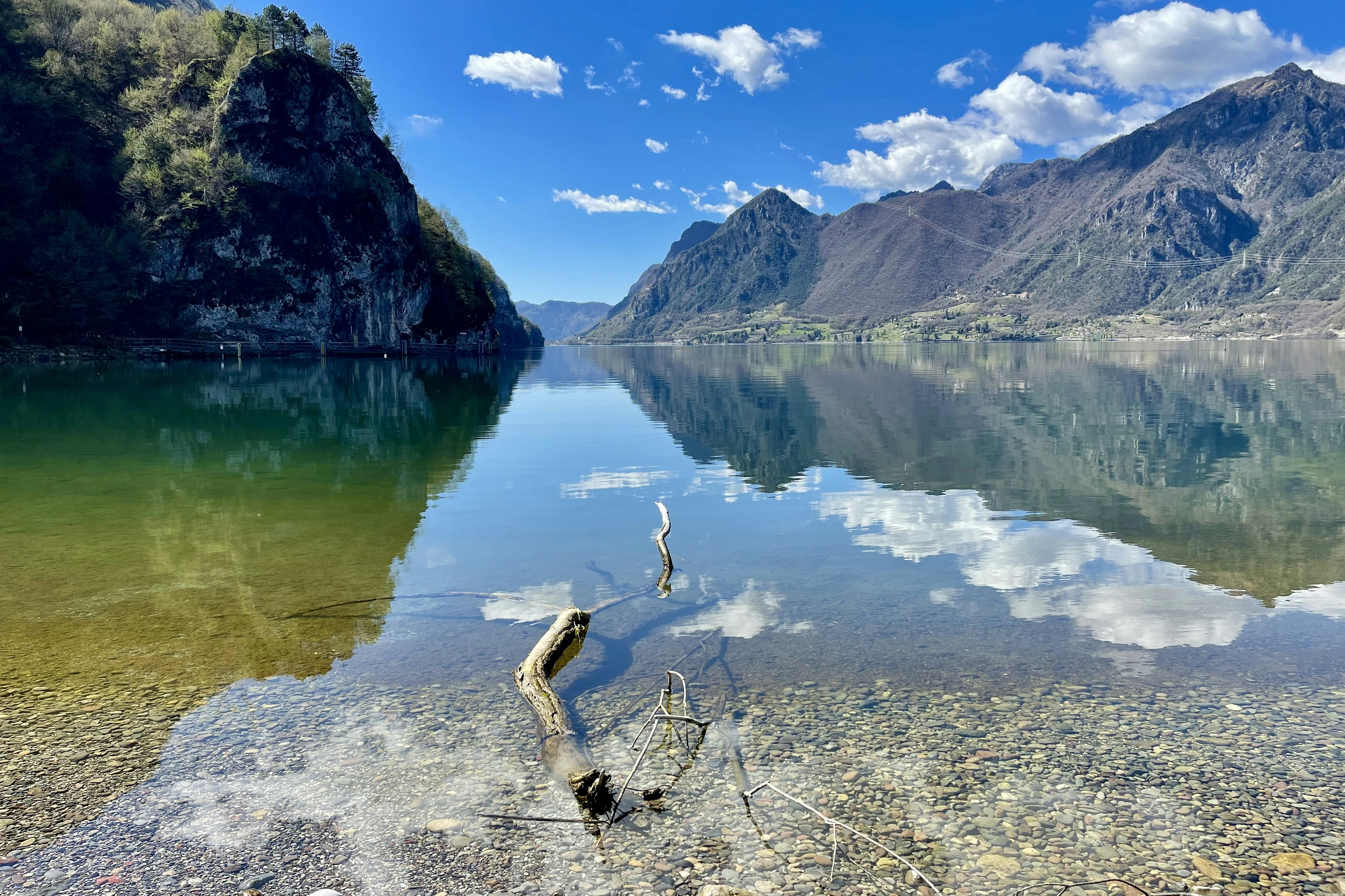 Camping Miralago - Blick auf den See auf dem Campingplatz