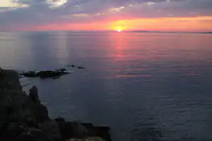 Camping Monte Cabo - Sonnenuntergang am Atlantik