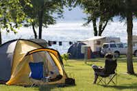 Camping Monte Generoso  -  Wohnwagen- und Zeltstellplatz mit Blick auf den Luganersee