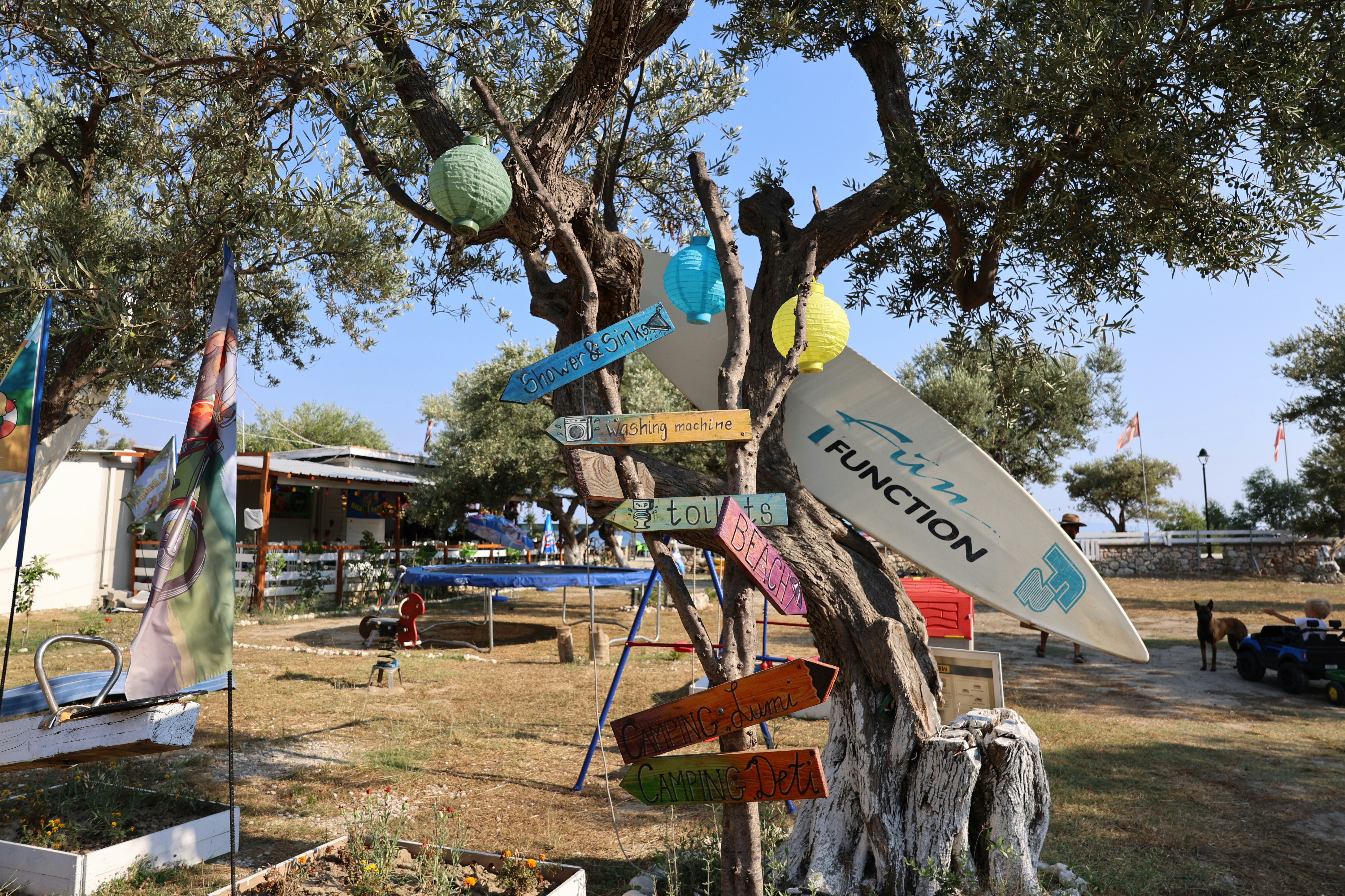 Camping Moskato - Wegweiser auf dem Campingplatz