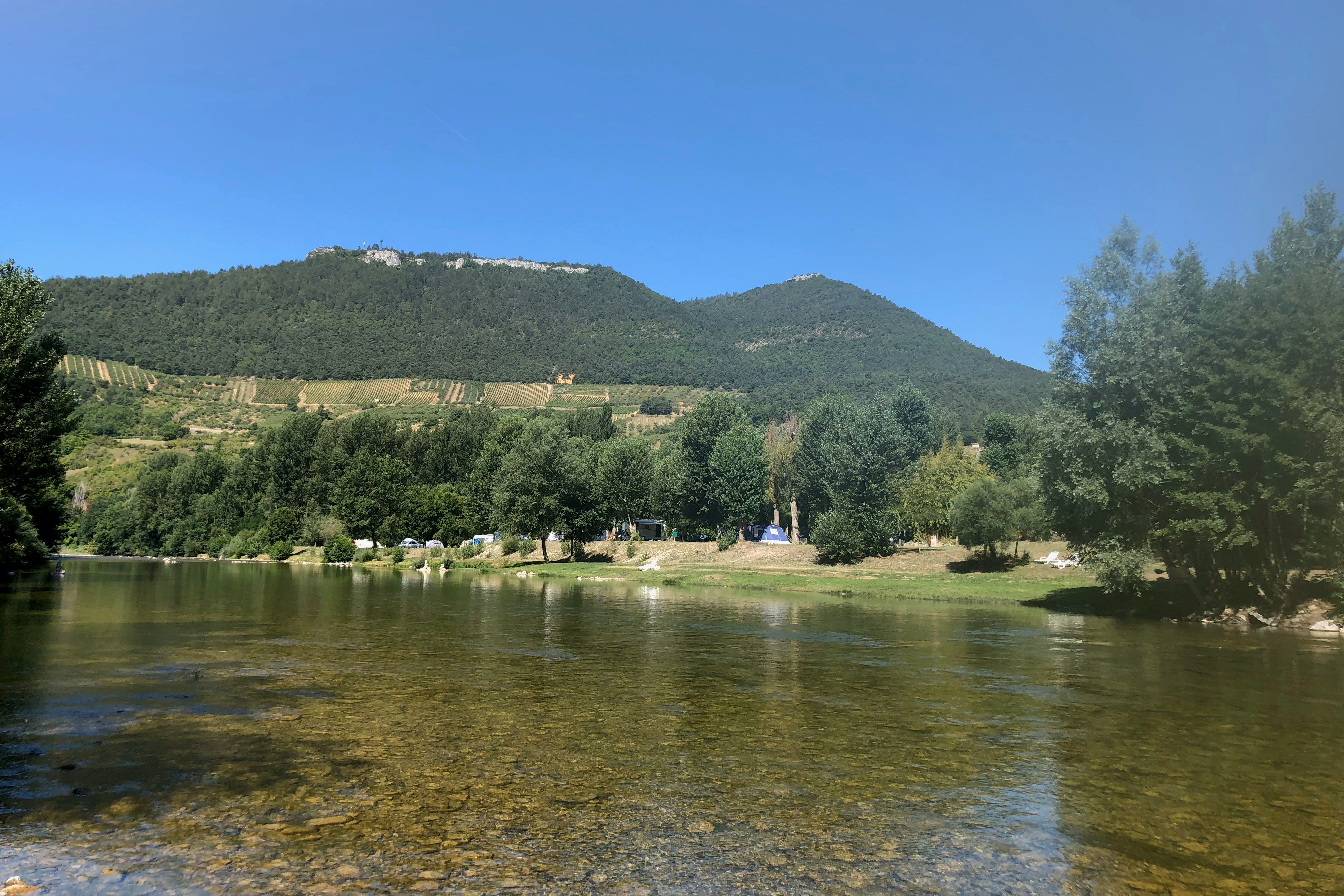 Camping Moulin de la Galinière - Der Fluss auf dem Campingplatz
