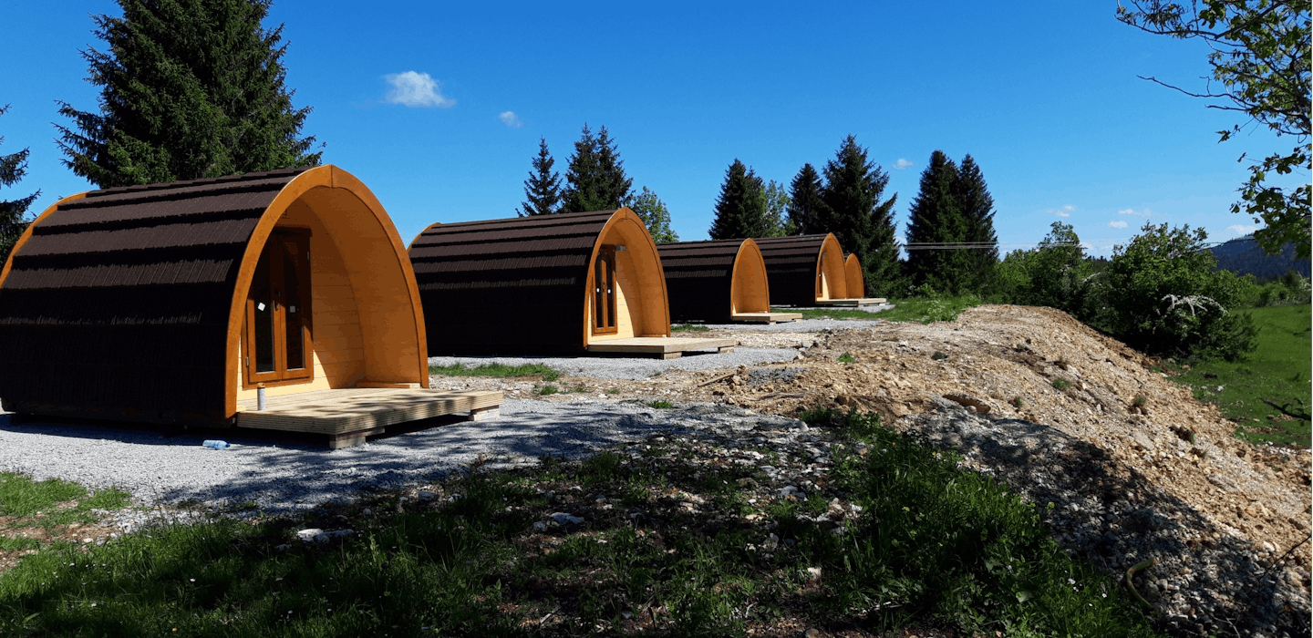 Camping Municipal Champ de Mars - Mobilheim-Pods auf dem Campingplatz