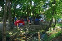 Camping Municipal de Espinho - Zeltplatz im Schatten der Bäume
