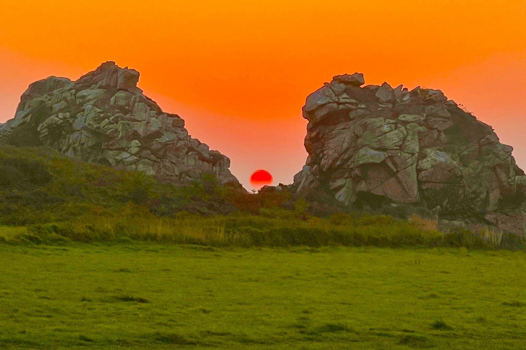 Camping Municipal de la Mer - Sonnenuntergang über dem Campingplatz
