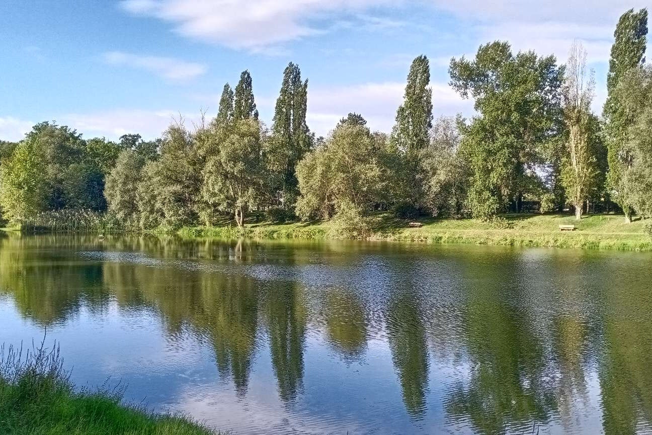 Camping Municipal du Mas - Blick auf den See am Campingplatz