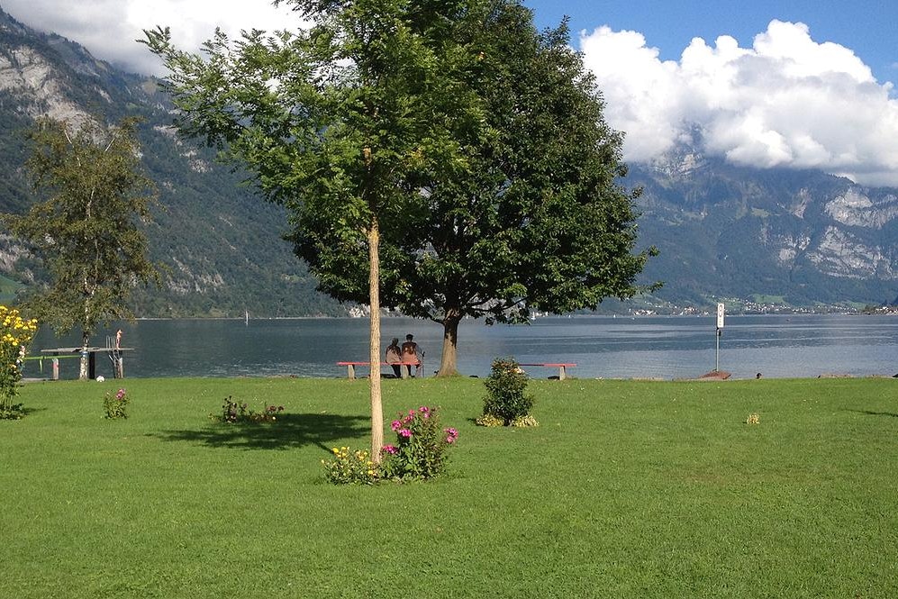 Camping Murg am See  - Ufer vom Walensee am Campingplatz