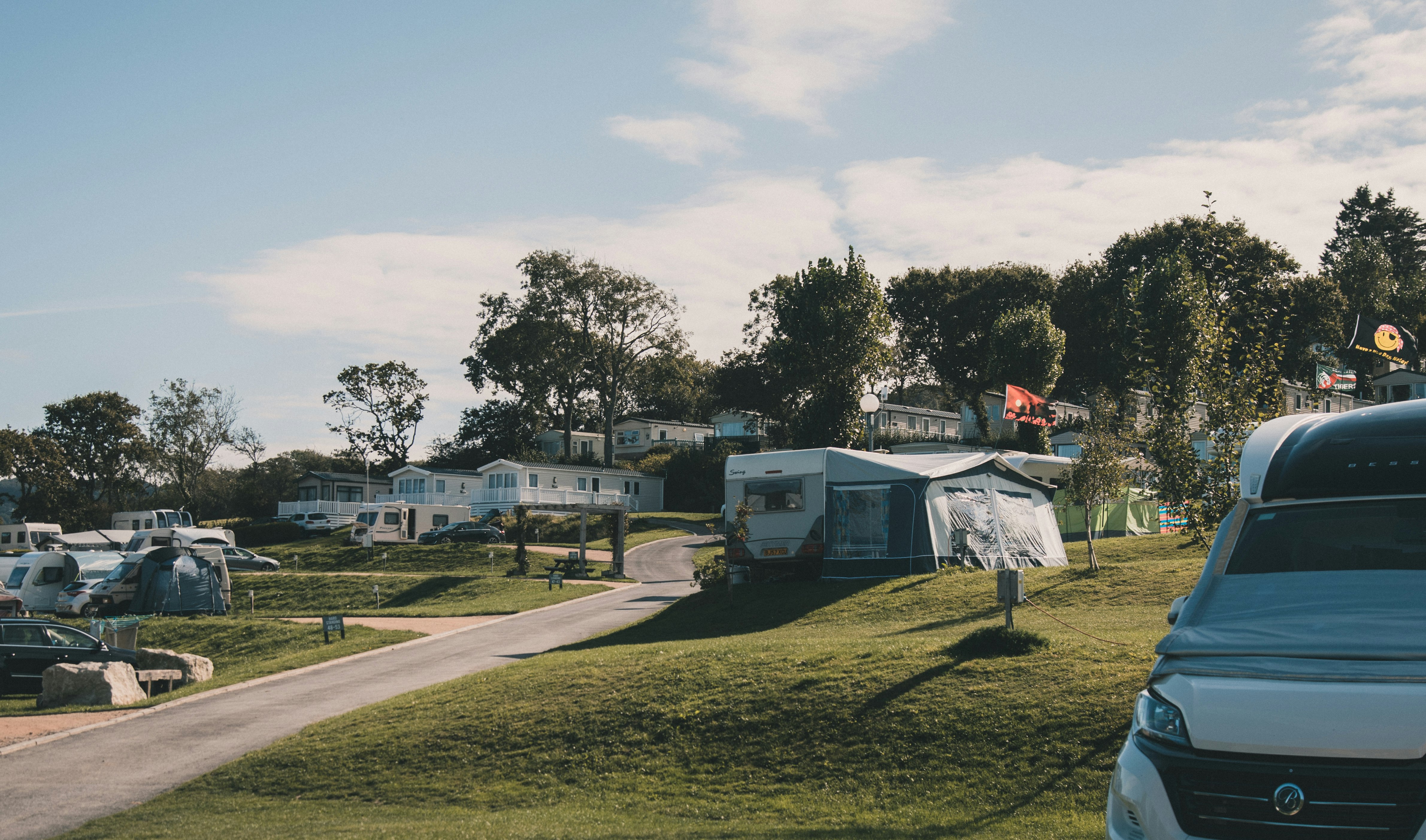 Camping Newlands - Wohnmobil- und  Wohnwagenstellplätze auf dem Campingplatz