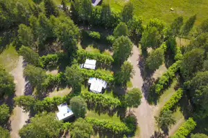 Camping Nilimella Sodankylä - - Übersicht auf das gesamte Campingplatz Gelände
