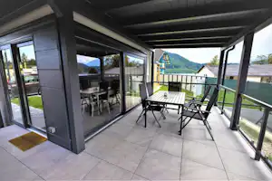 Camping Nord - Terrasse eines Ferienhauses