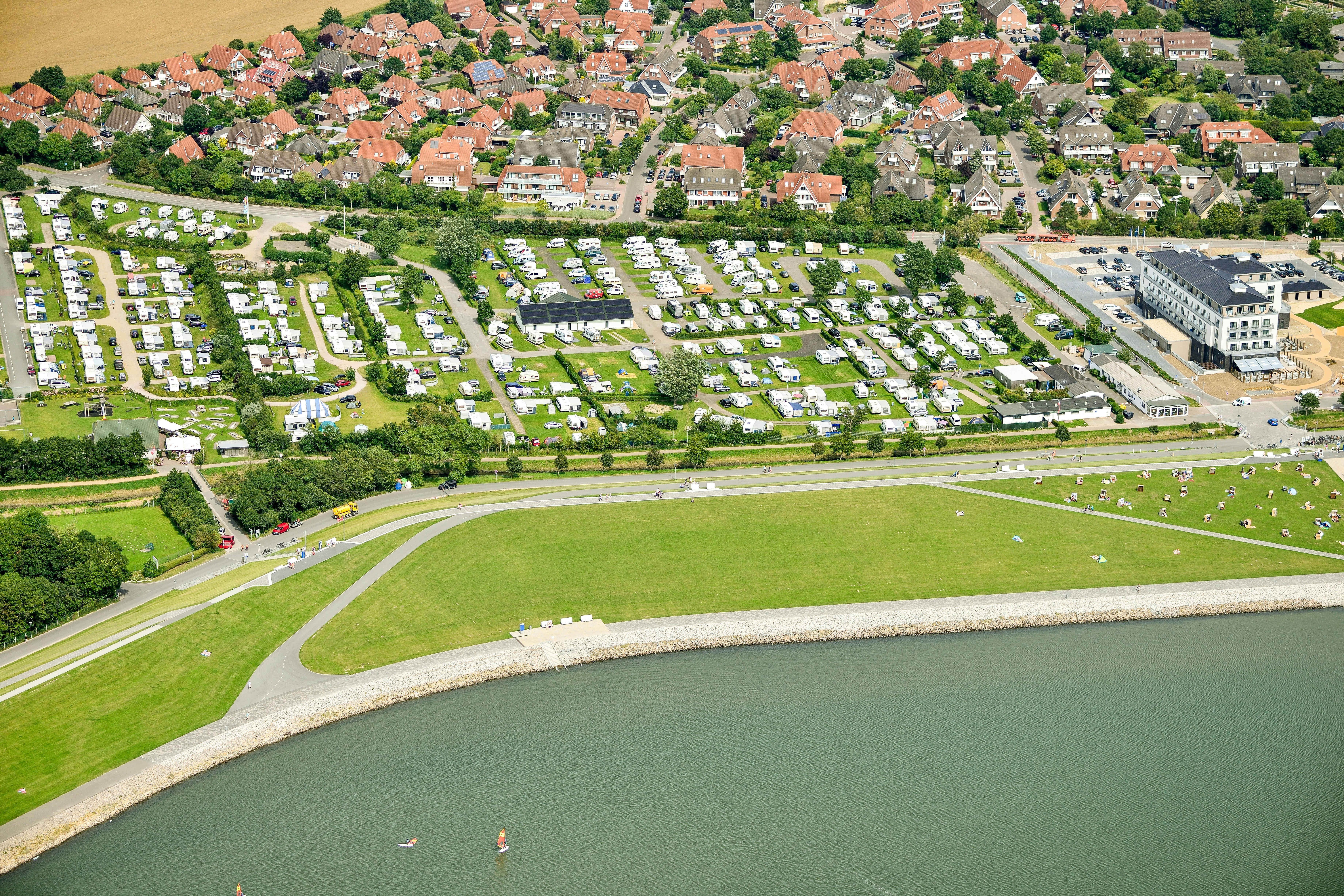 Camping Nordsee - Campingplatz aus der Vogelperspektive
