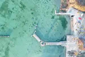 Camping La Nouvelle Plage - Strand aus der Vogelperspektive