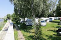 Camping Nr. 61 - Stellplätze mit Blick auf den Fluss Elbing