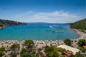 Oliva Camping Camping Oliva - Luftaufnahme des Strandes am Campingplatz
