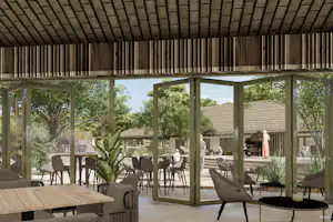 Camping Sandaya Ondres Plage - Innenansicht Restaurant auf dem Campingplatz