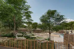 Camping Sandaya Ondres Plage - Poolbereich auf dem Campingplatz