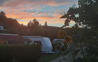 Camping Oosbachtal - Sonnenuntergang über dem Campingplatz