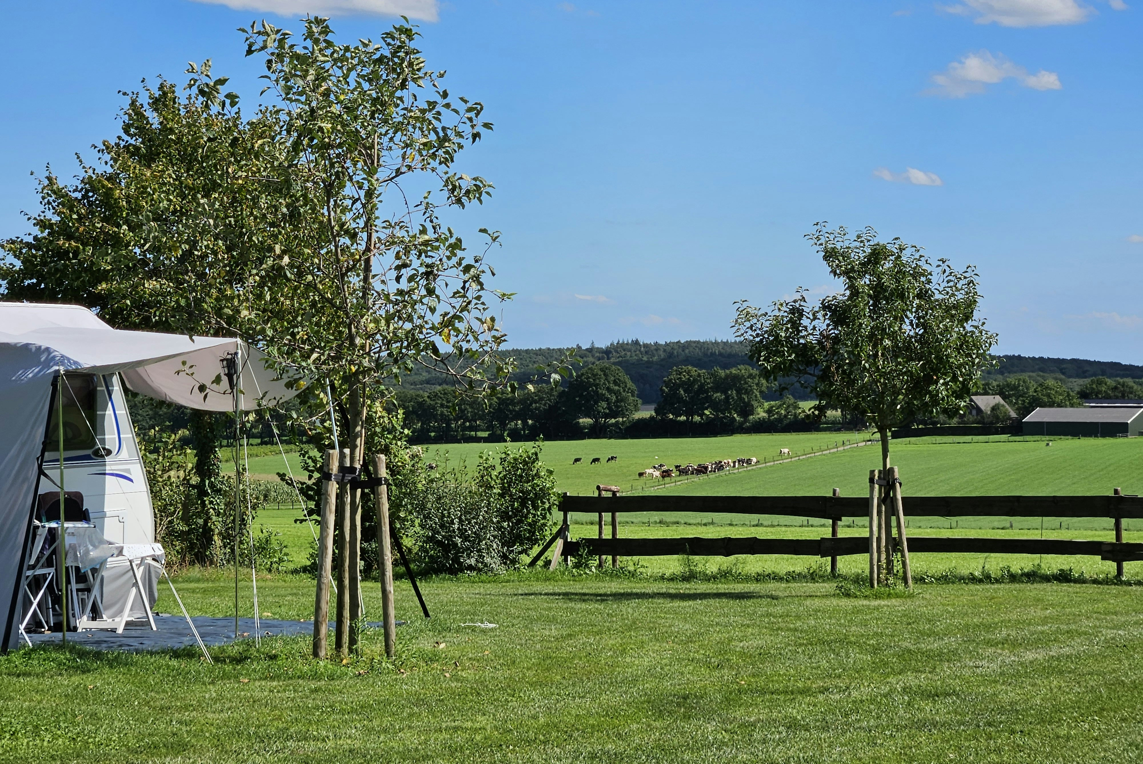 Camping Op den Stuwwal - Standplätze auf der Wiese auf dem Campingplatz