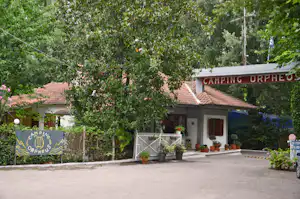 Camping Orpheus - Eingang zum Campingplatz