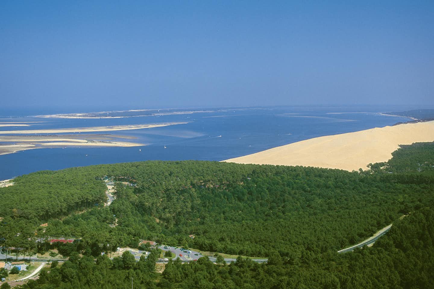 Camping Panorama du Pyla  -  Luftaufnahme vom Campingplatz an der Atlantikküste