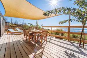 Yelloh! Village Panorama du Pyla - Restaurant mit Terrasse auf dem Campingplatz