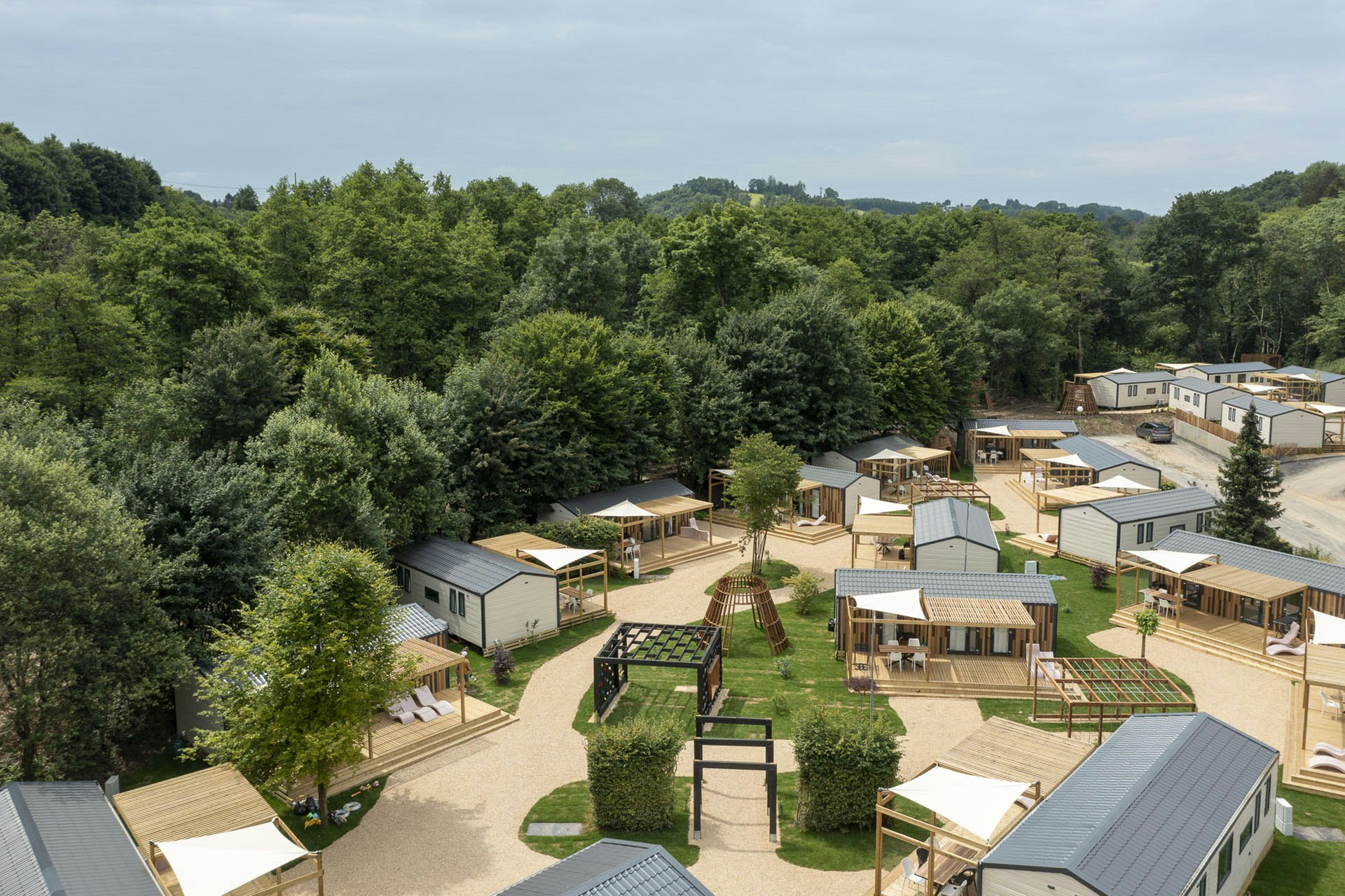 Camping Sandaya Parc La Clusure  Camping Parc La Clusure - Luftaufnahme des Campingplatzes