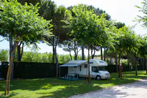 Camping Parco Capraro - Blick auf einen Standplatz auf der Wiese