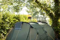 Camping-Park Groß-Reken - Zeltwiese im Schatten unter Bäumen auf dem Capingplatz