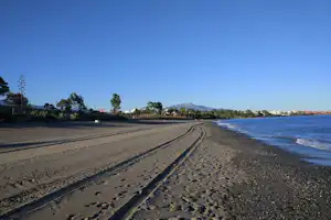 Camping Parque Tropical - Blick auf den Strand am Campingplatz