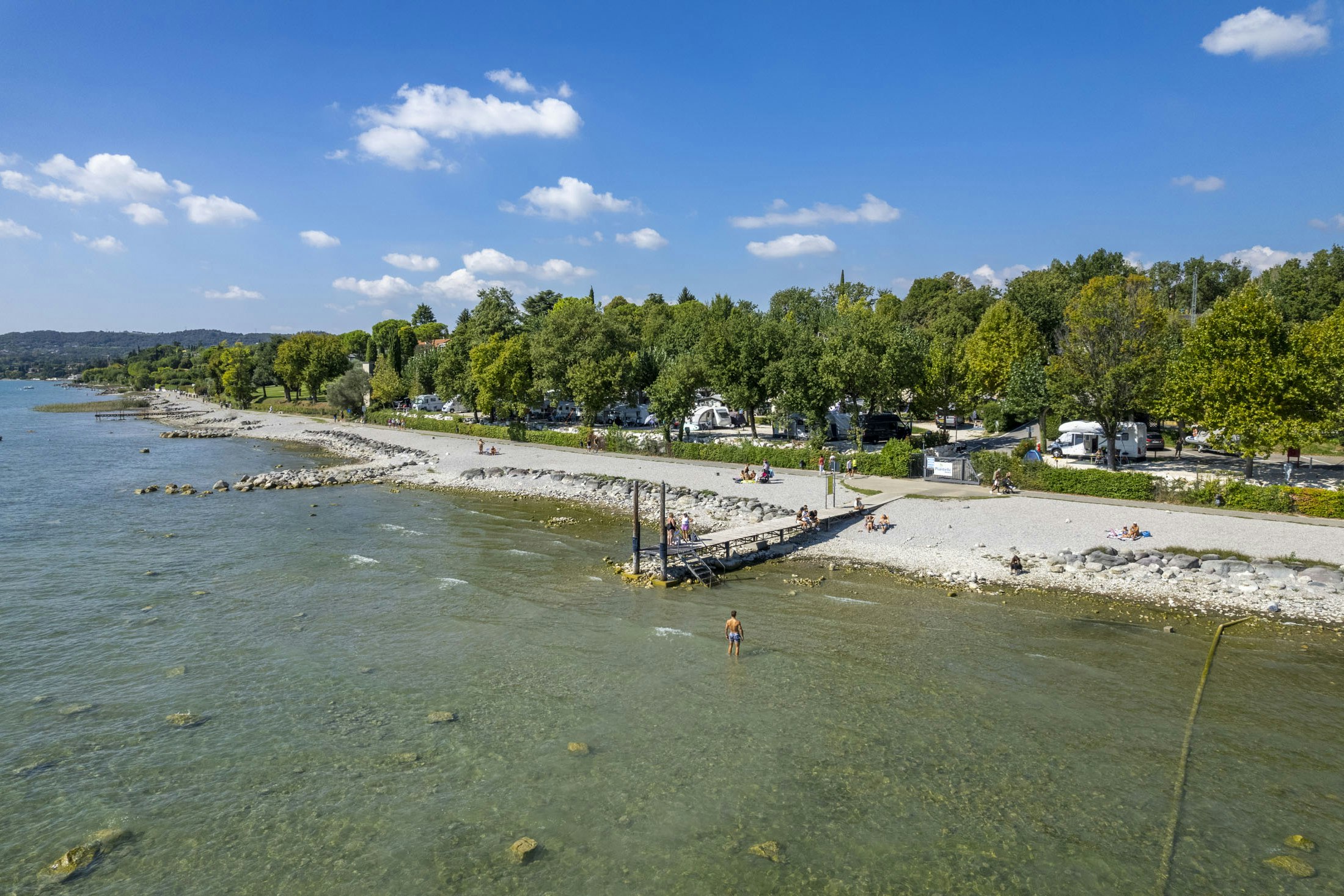 Camping Piantelle - Blick auf den Badestrand des Campingplatzes