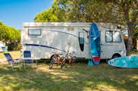 Camping Pila - Wohnmobil- und  Wohnwagenstellplätze auf dem Campingplatz