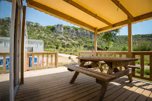 Camping Platanes - Mobilheim auf dem Campingplatz