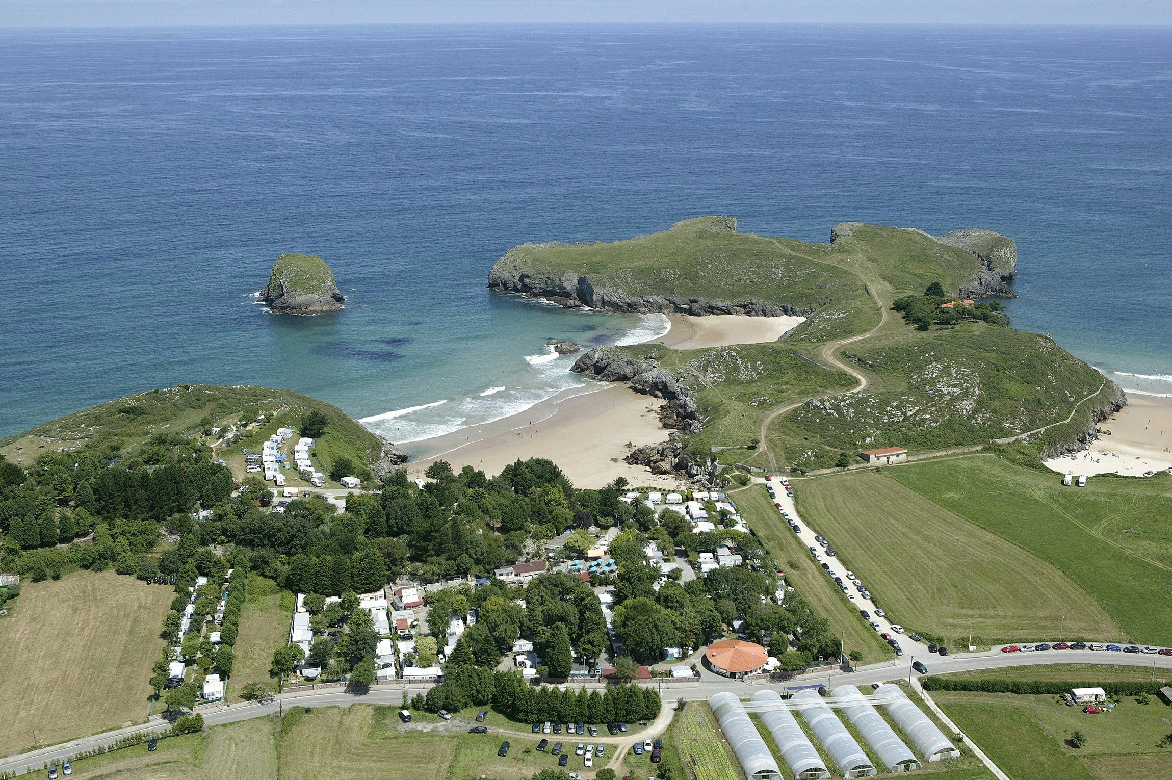 Camping Playa De Troenzo - Luftaufnahme des Campingplatzes