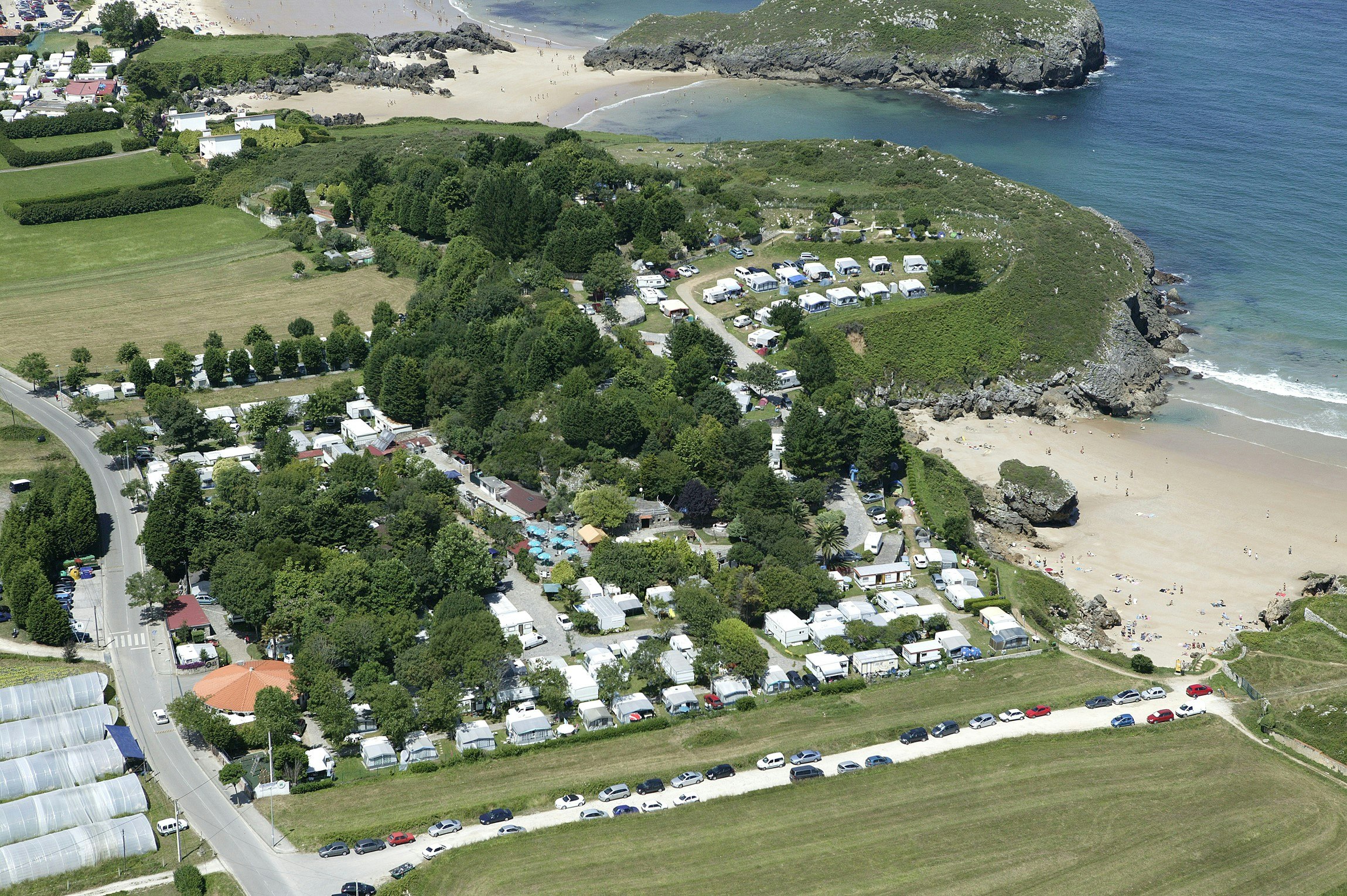 Camping Playa De Troenzo - Luftaufnahme des Campingplatzes