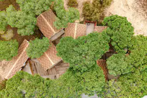 Camping Playa La Bota - Luftaufnahme des Campingplatzes