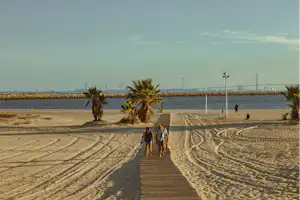 Camping Playa Las Dunas - Blick auf den Weg zum Strand