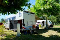 Camping Pomport Beach -  Wohnwagenstellplätze auf dem Campingplatz