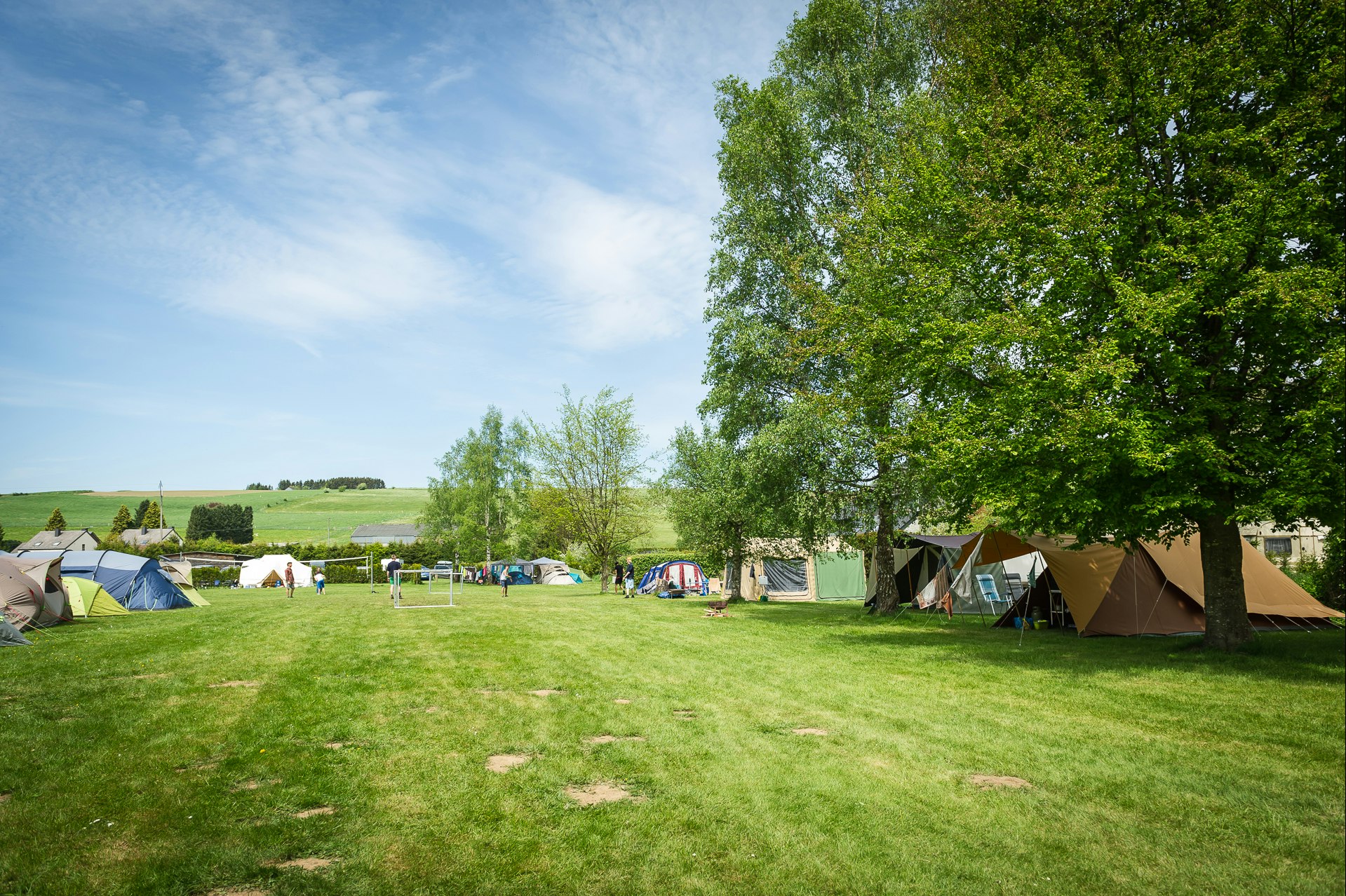 Camping Pont de Berguème - Zeltwiese auf dem Campingplatz