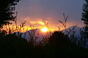 Camping & Pool Joghi e Bubu - Der Sonnenuntergang, vom Campingplatz aus fotografiert